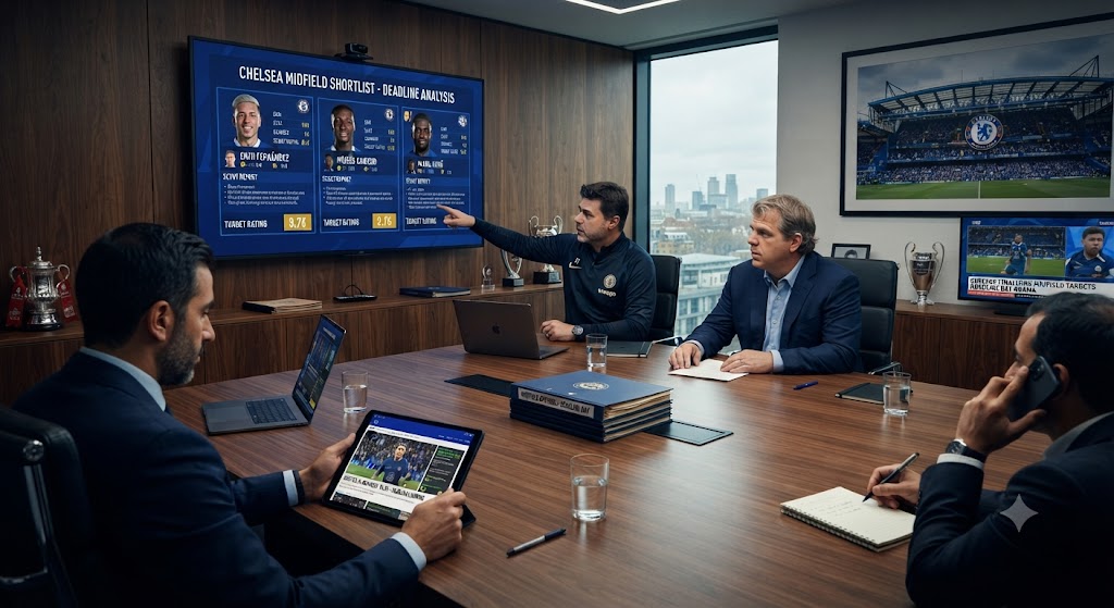 Chelsea Finalize Shortlist of Midfield Targets Before Deadline